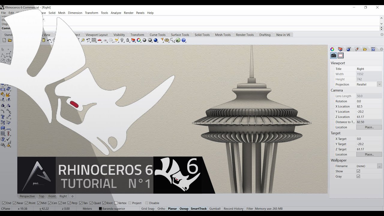 TUTORIAL RHINOCEROS - Primer Tutorial- Primeros Pasos