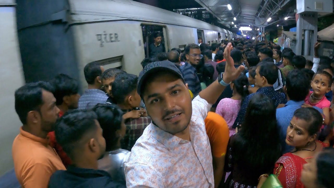 Kolkata local train journey Struggle during Durga Puja