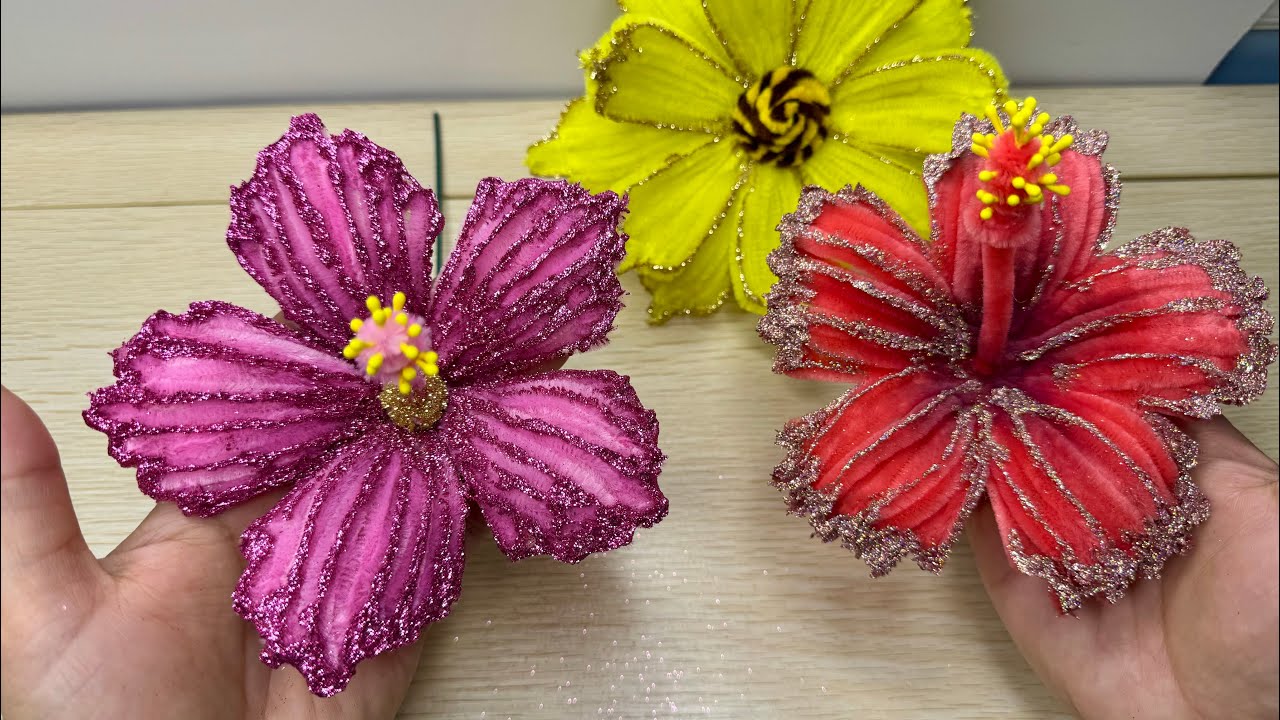 Flores de limpia pipa fácil y rápido 