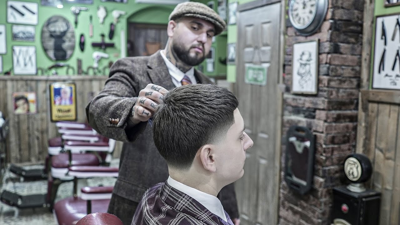 💈 ASMR BARBER - Probably the CLEANEST Taper Fade on YouTube - French Crop Haircut