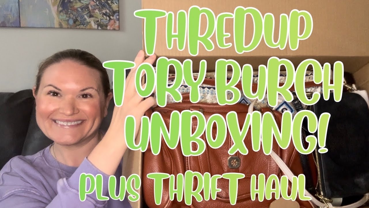 Распаковка и распродажа сумки Tory Burch от Thredup + покупки в секонд-хенде! #распаковка_сюрприз...