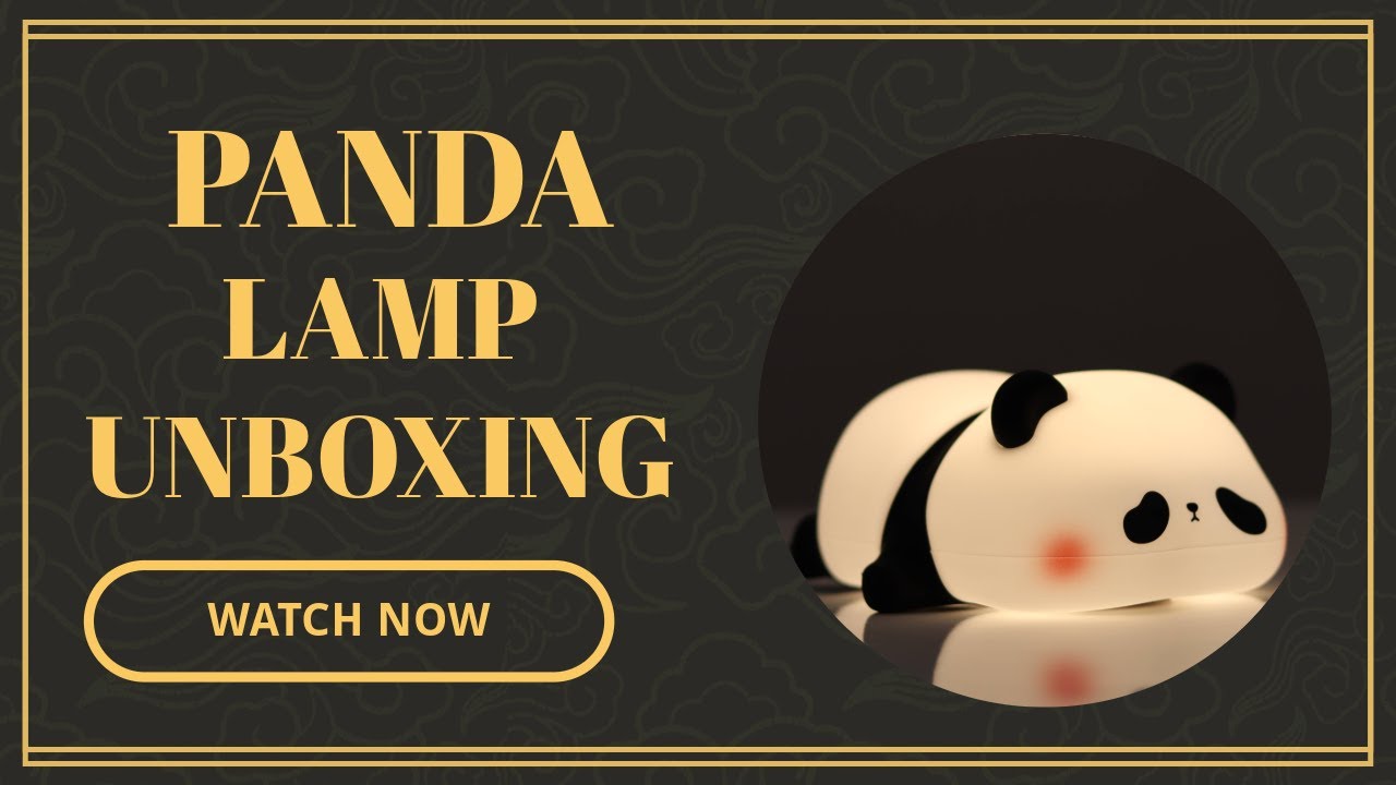 Unboxing  Cute Panda Night Lamp , LED Squishy Novelty Animal Night Lamp, Food Grade Silicone #panda