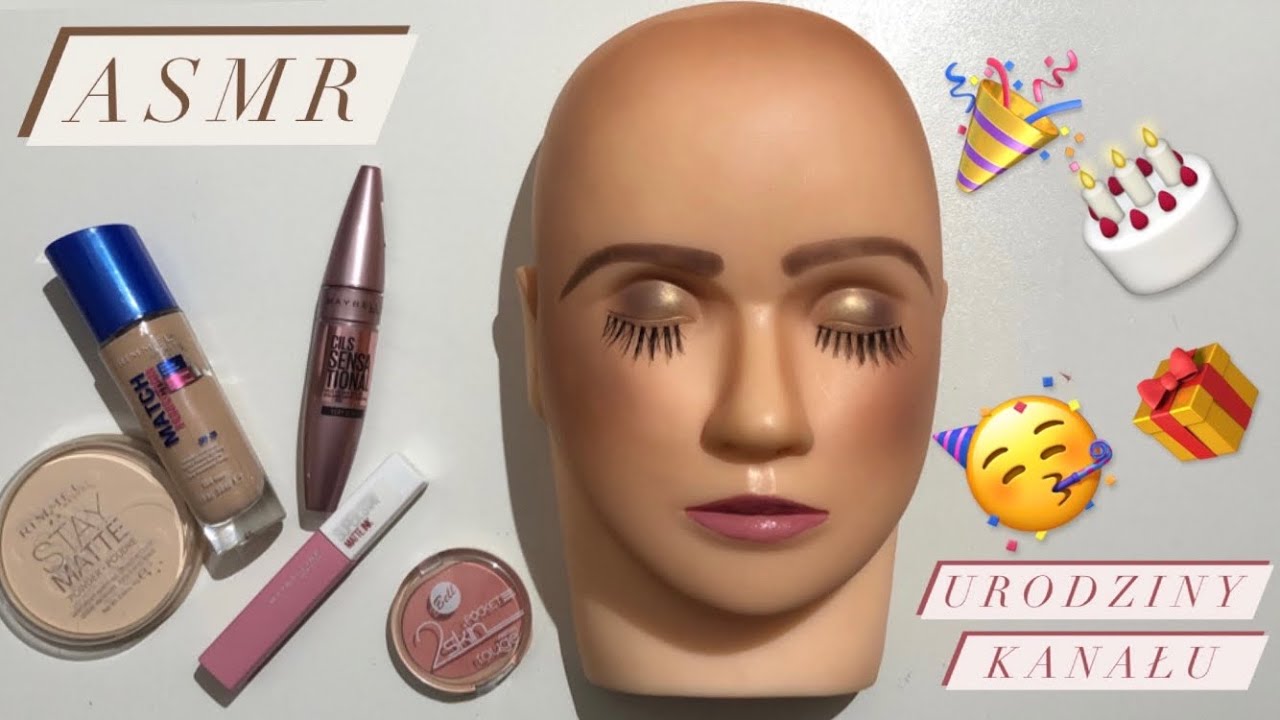 Urodziny kanału 🎂🎁 ASMR po polsku roleplay makijaż urodzinowy 🥳 #makeup #manequin #asmrpopolsku