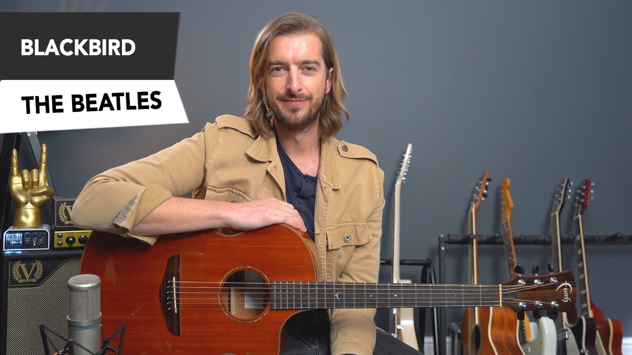 Blackbird Guitar Fingerstyle Lesson Tutorial - The Beatles - how to play