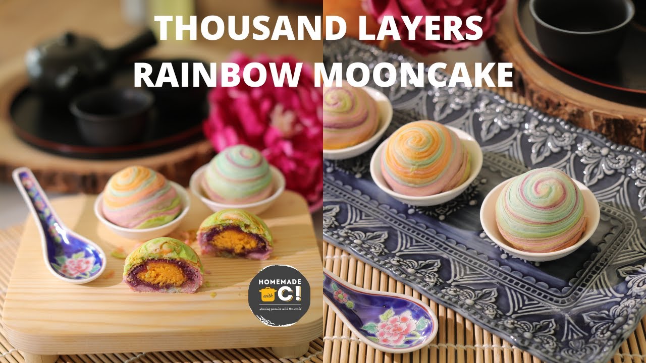 Thousand layers rainbow mooncake (moucup)