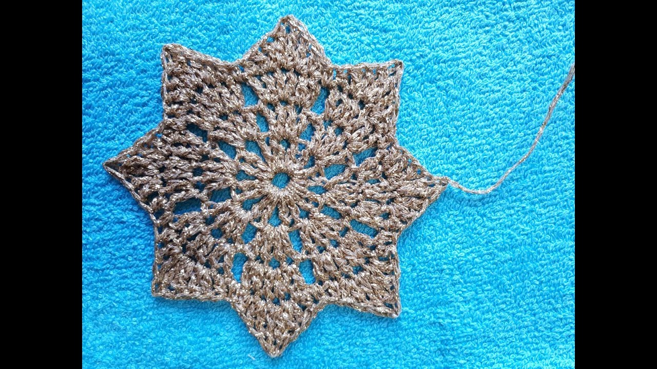 Decorazioni Natale 2 - Stella uncinetto piena