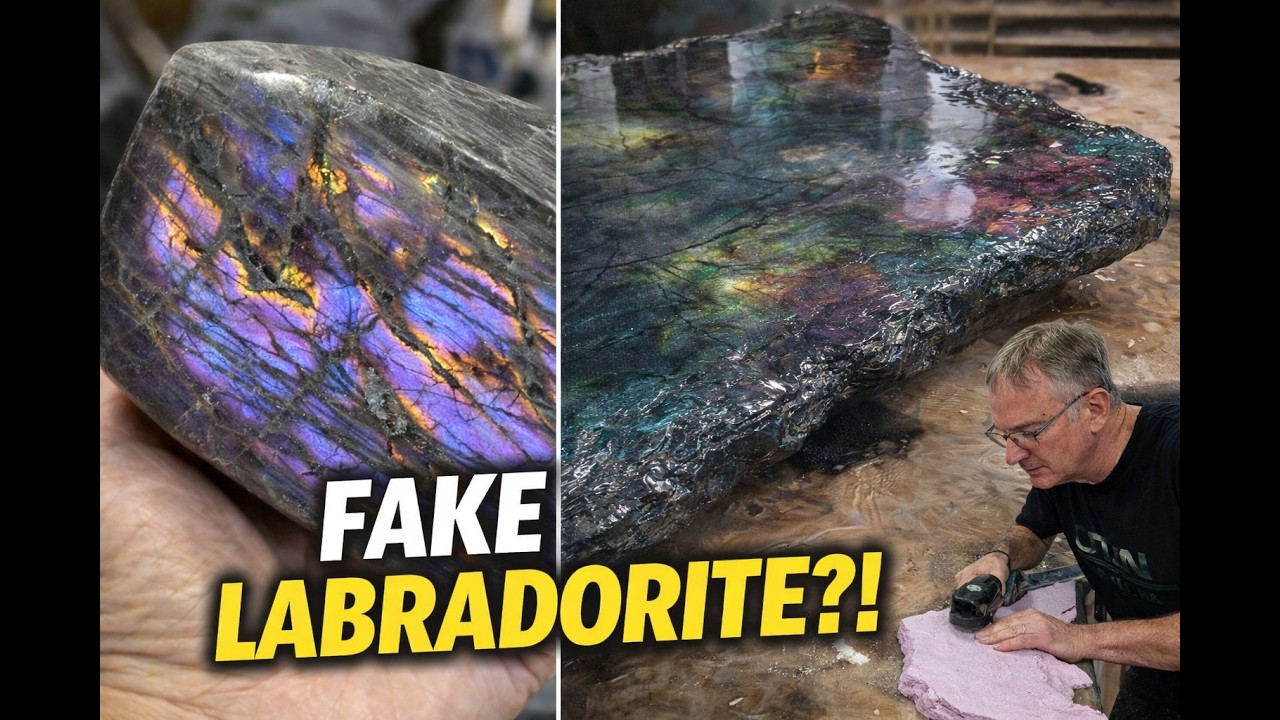Realistic Labradorite Epoxy Slab (Made From 1