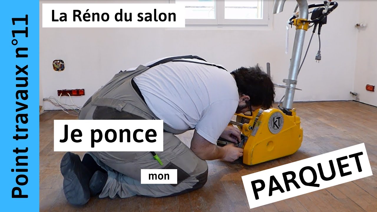 Démolition chape, ragréage et ponçage parquet [Salon n°11]