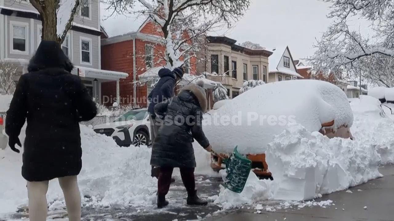 Communities in New York and New Jersey shoveling out after 'bomb cyclone'