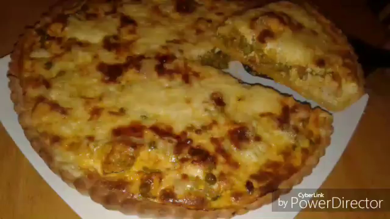 كيش بالجلبان/البازلاء والدجاج سهل ولذيذ جداا لا يقاوم😊👌👌