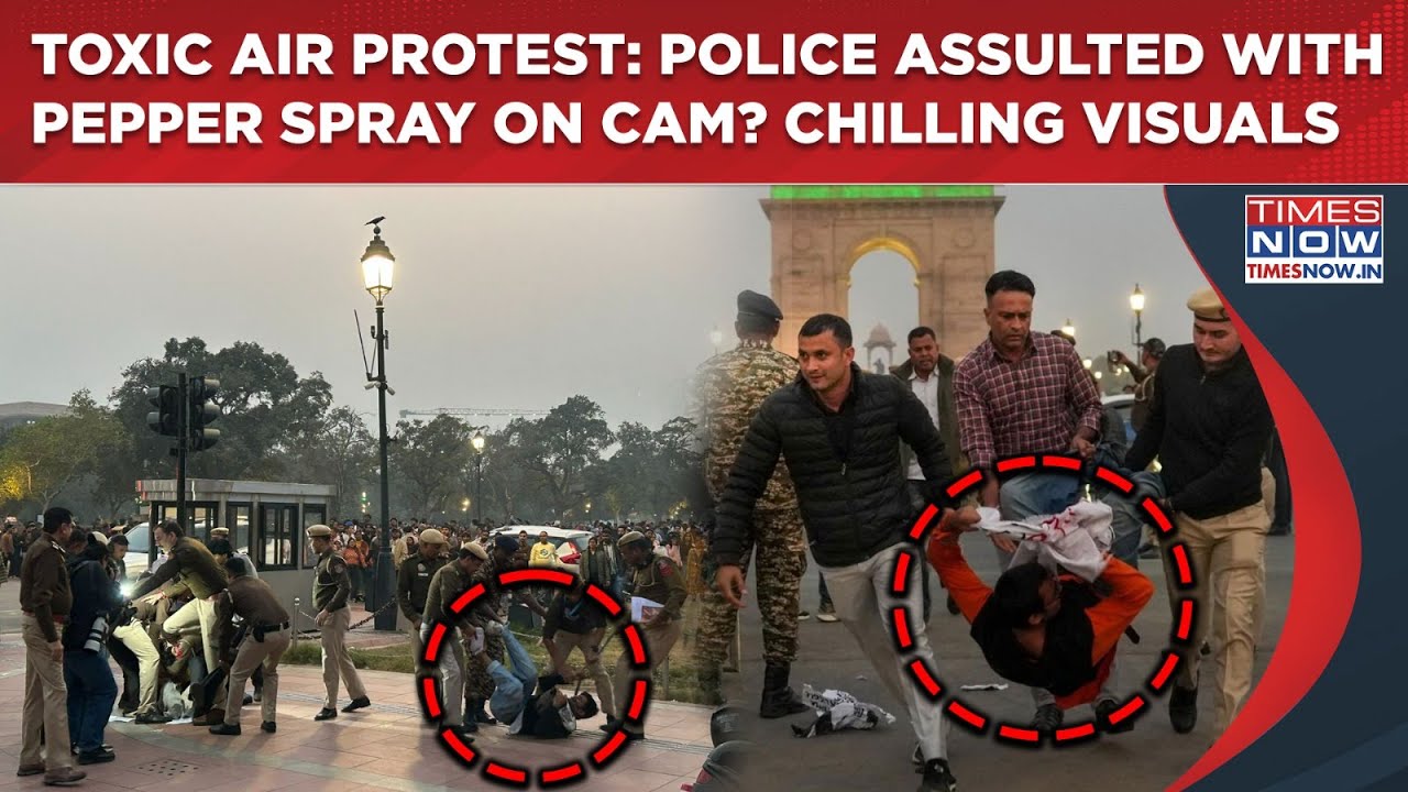 Delhi Toxic Air Protests: Police Assaulted By Pepper Spray? 15 Arrested As Agitation Turns Ugly