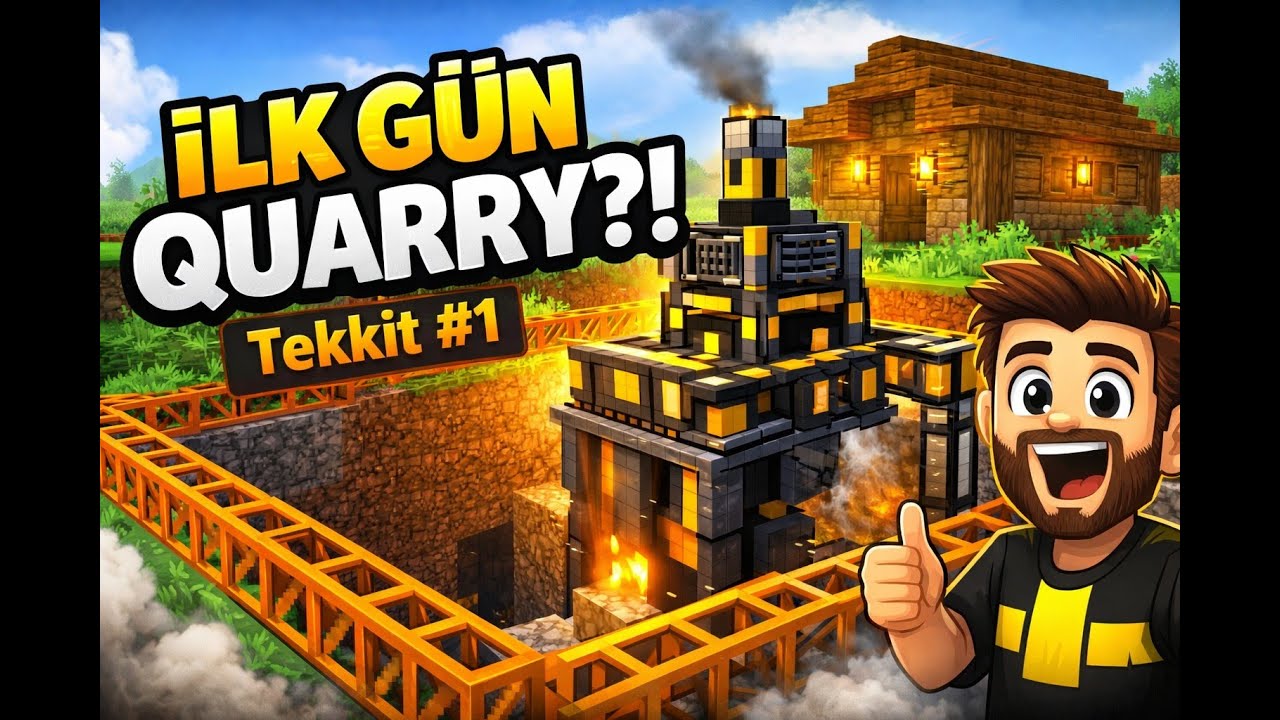 İLK GÜN QUARRY YAPTIK… BU NORMAL DEĞİL! | TEKKİT #1 /MİNECRAFT  #minecraft #tekkit