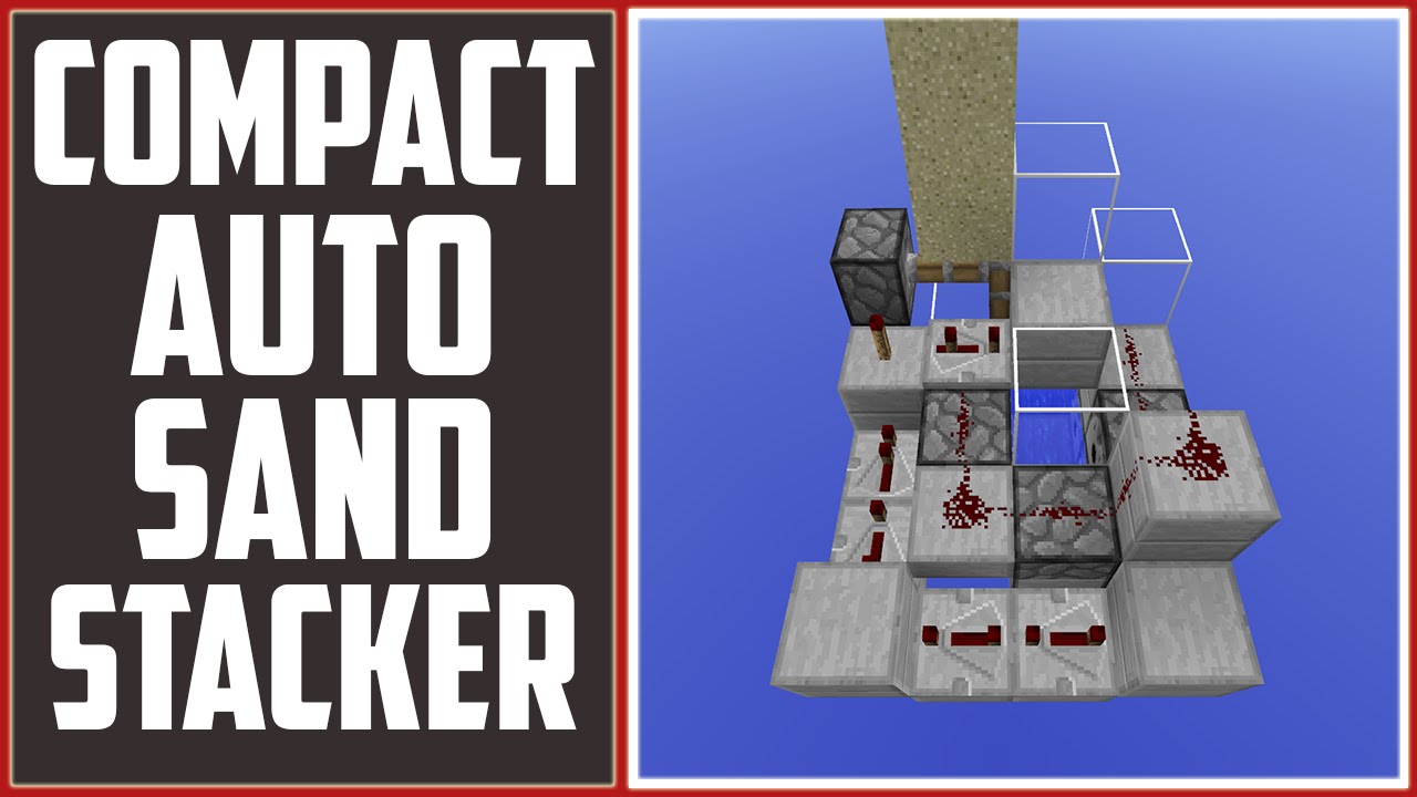 Minecraft Tutorial: Insanely Compact Auto Sand Stacker [5x4] [1.7/1.8/1.8]