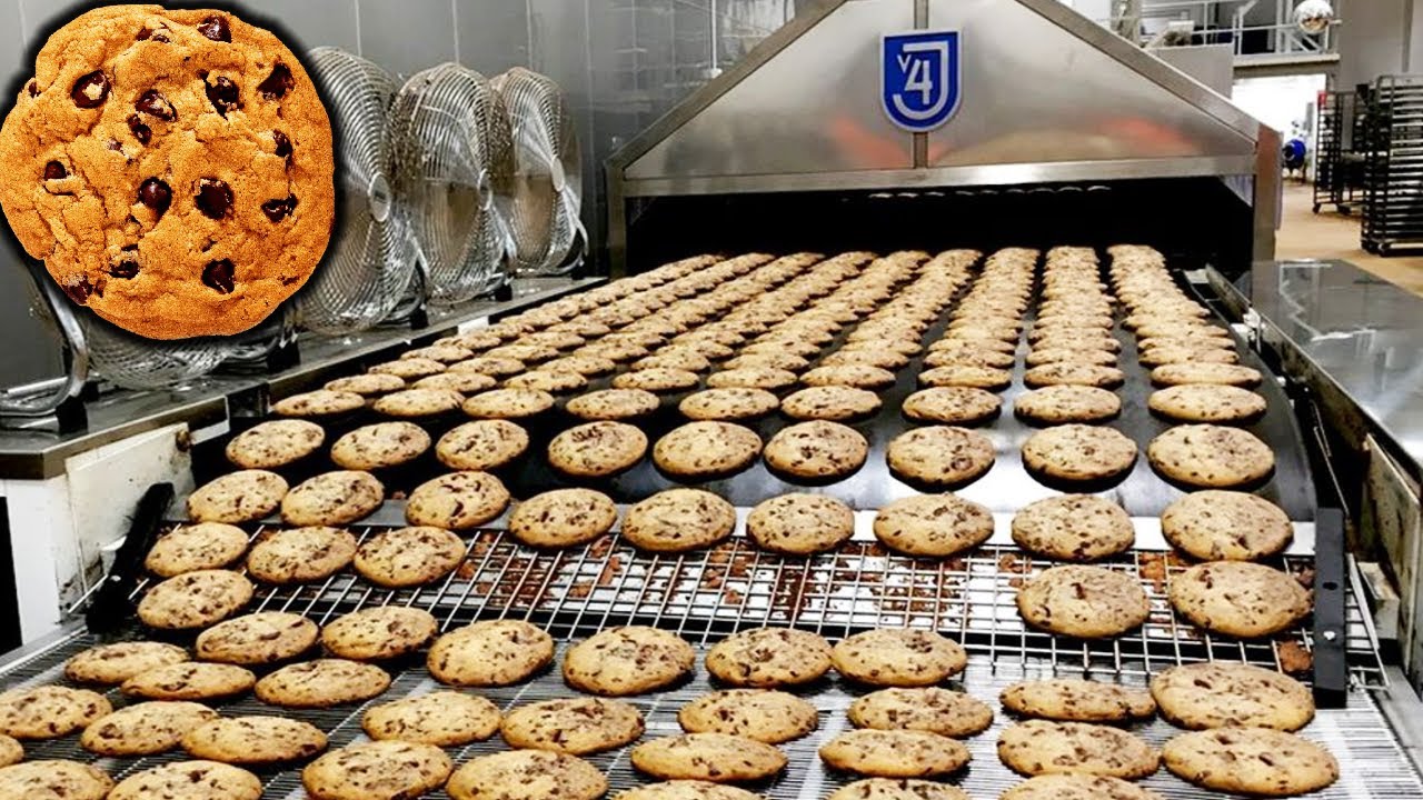 COMO se HACEN las GALLETAS con CHISPAS de CHOCOLATE en FÁBRICAS🍪| Galletas con PEPITAS de CHOCOLATE