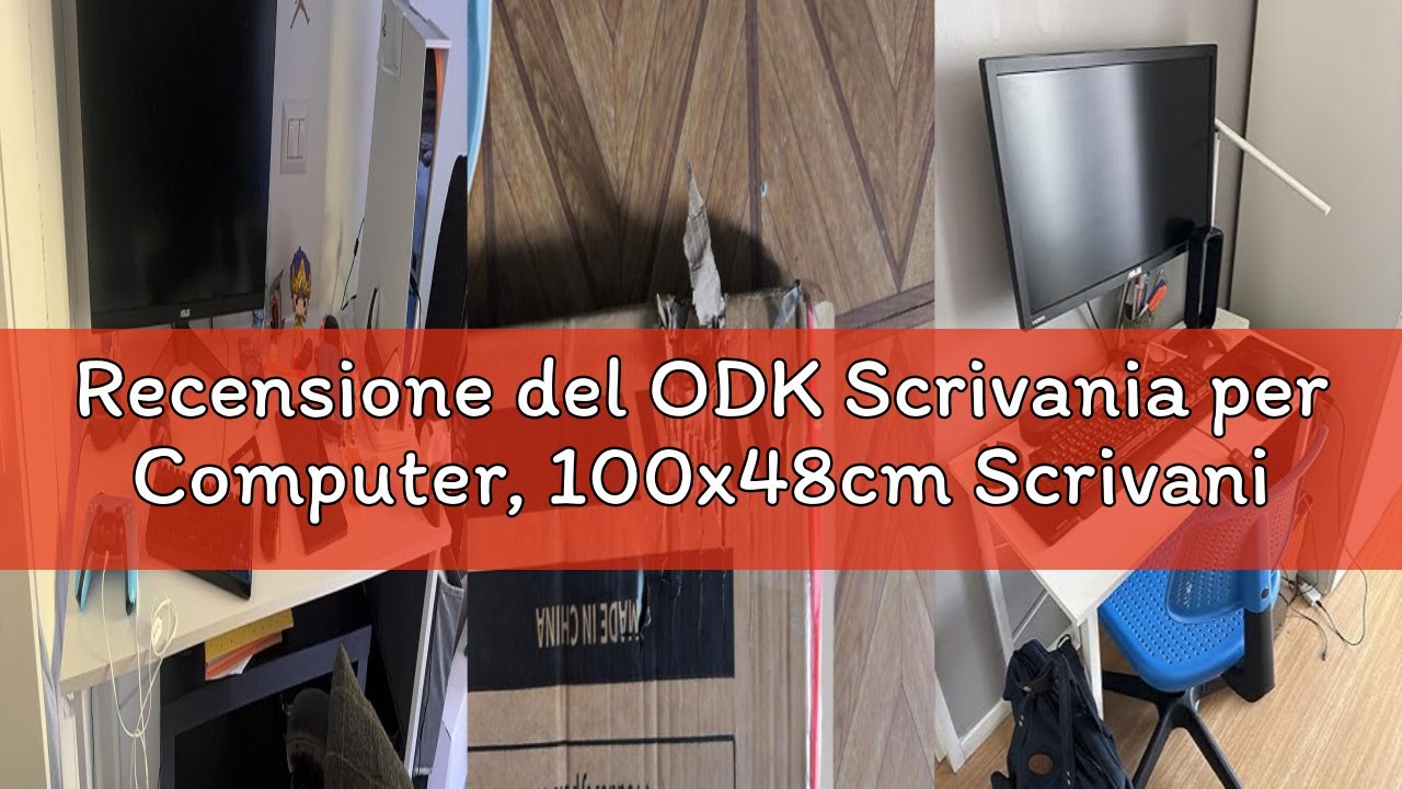 Recensione del ODK Scrivania per Computer, 100x48cm Scrivania da Ufficio, Scrivanie da Lavoro Mesa,