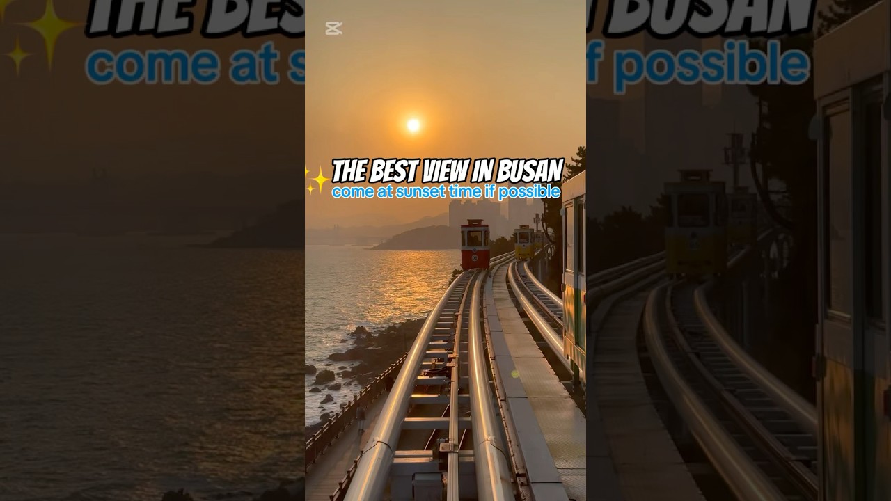 Enjoy the best view in Busan on the 📍Sky Capsule which takes you on a scenic journey to Cheongsapo