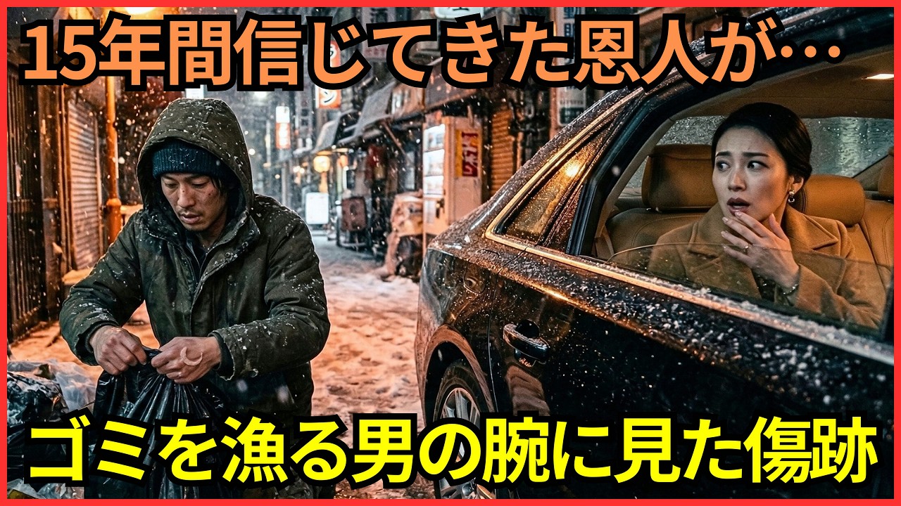 17歳の夜に炎の中へ飛び込み声帯を焼いた男が、15年後にゴミ袋を漁っていた――その男の腕の傷を見た瞬間、女は愕然とした…