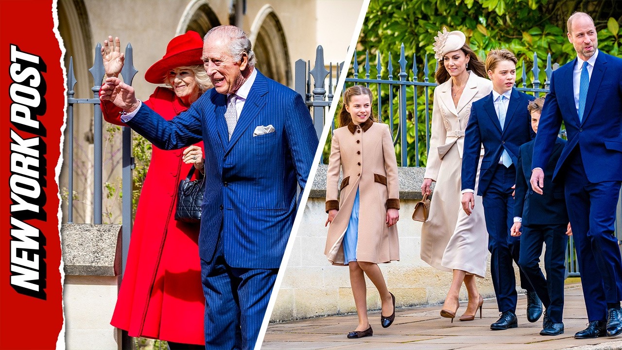 Royal Family Attends Easter Sunday Service at Windsor Castle