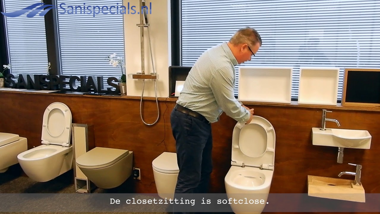 Hatria Fusion wandcloset rimless en quickrelease ** Italiaans Design ** | Sanispecials