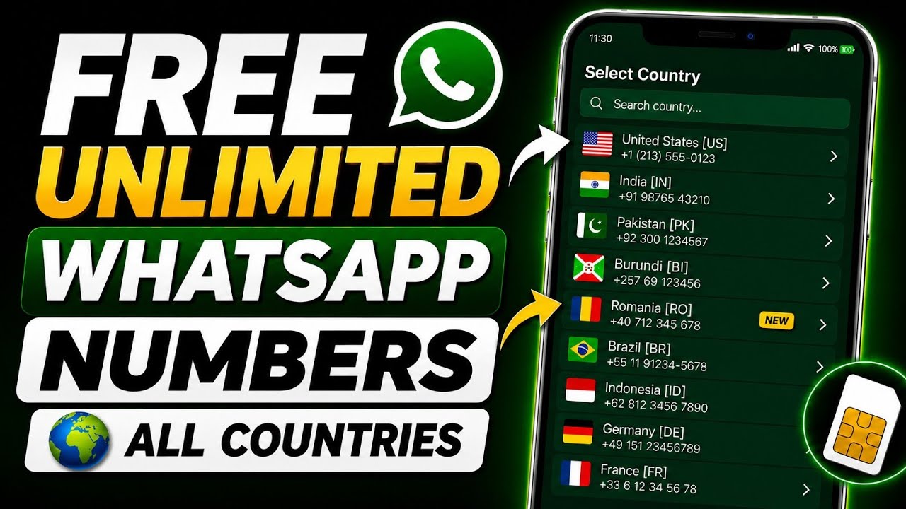 Create Unlimited WhatsApp Accounts Using FREE Virtual Numbers 🔥