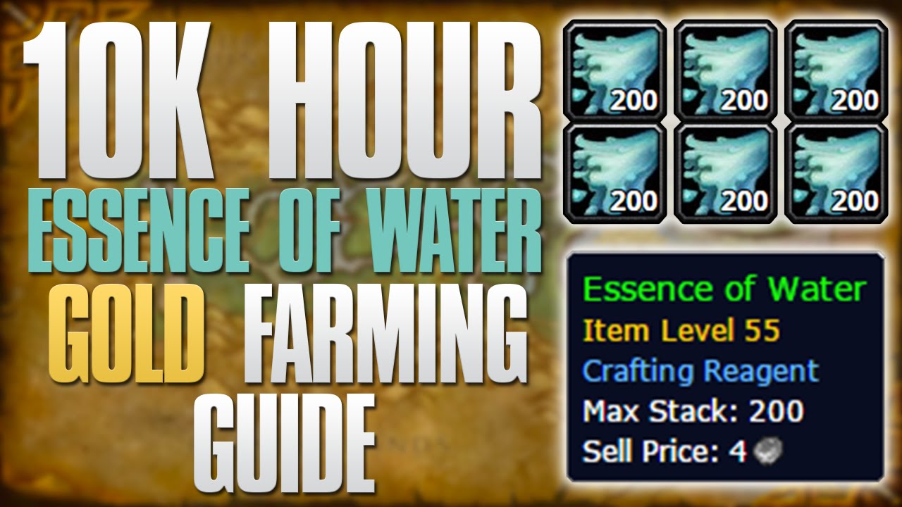 WoW Gold Farming: How To Farm Essence Of Water! 7.0.3 10k Gold Hour Group Farming Tutorial!
