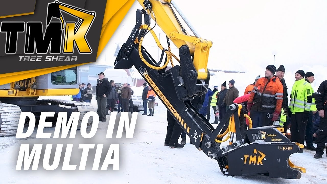 Demo in Multia, Finland with New Holland Kobelco 135 // TMK Tree Shear