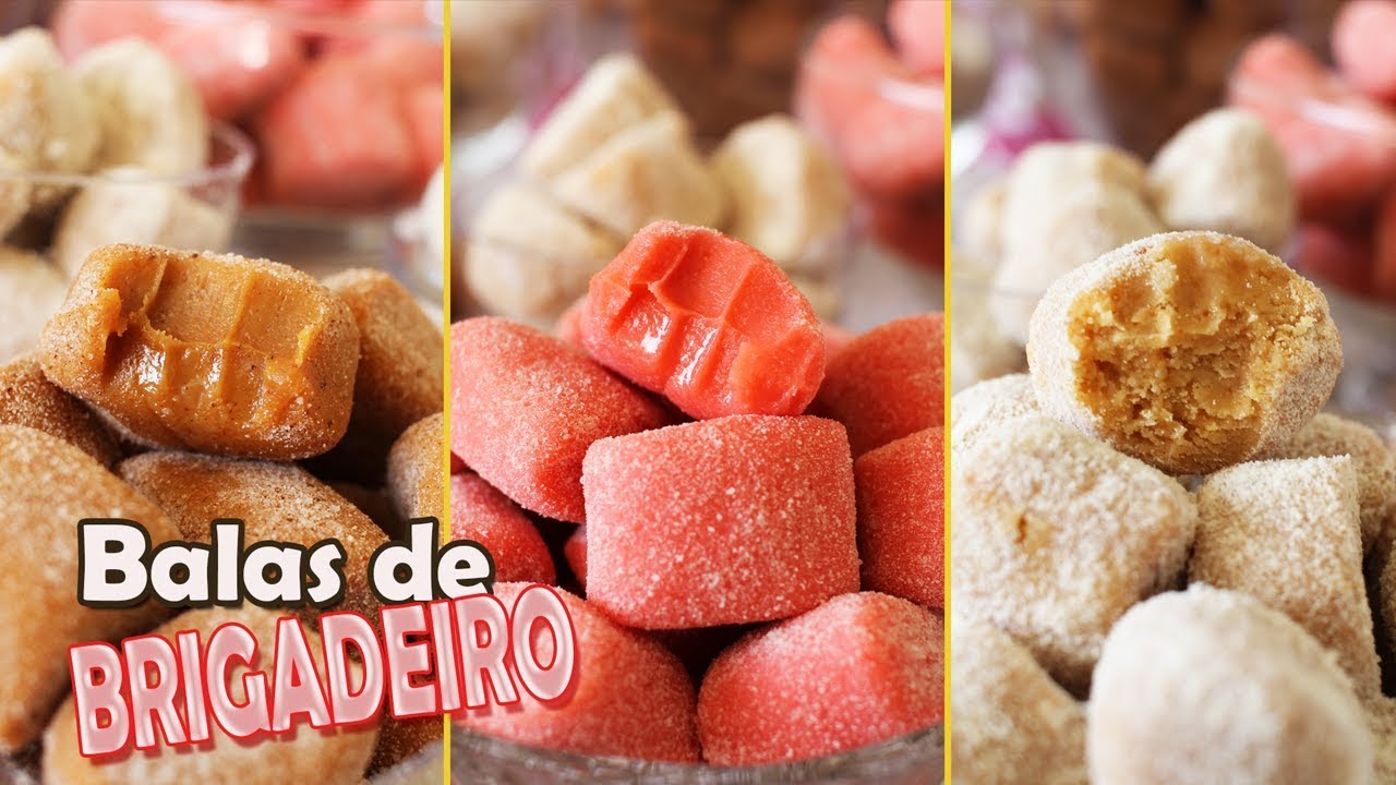 BALAS DE BRIGADEIRO DE CHURROS, PAÇOCA E MORANGO | FAÇA E VENDA |  DIKA DA NAKA