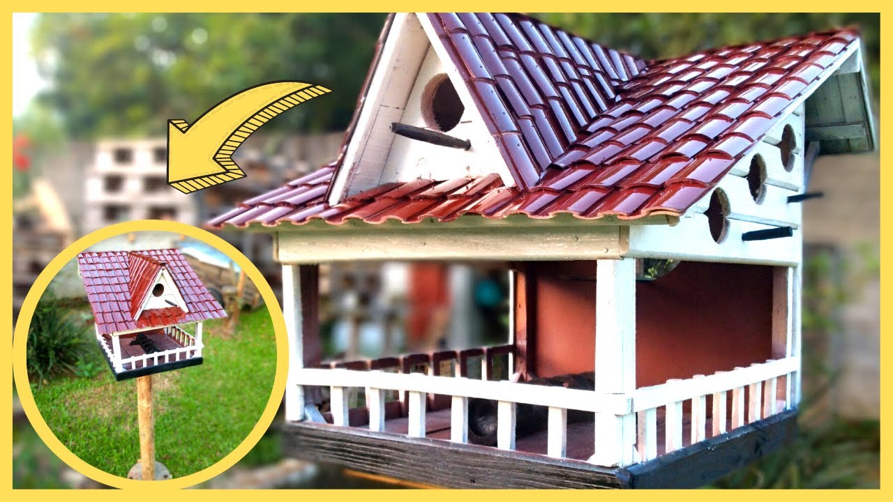 Comedouro Para Pássaros Livres Com Telha de PVC - DIY Comedouro Com Madeira e Cano PVC!