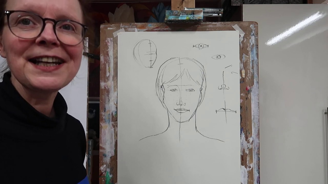 Tekenles 1; portrettekenen, Atelier V