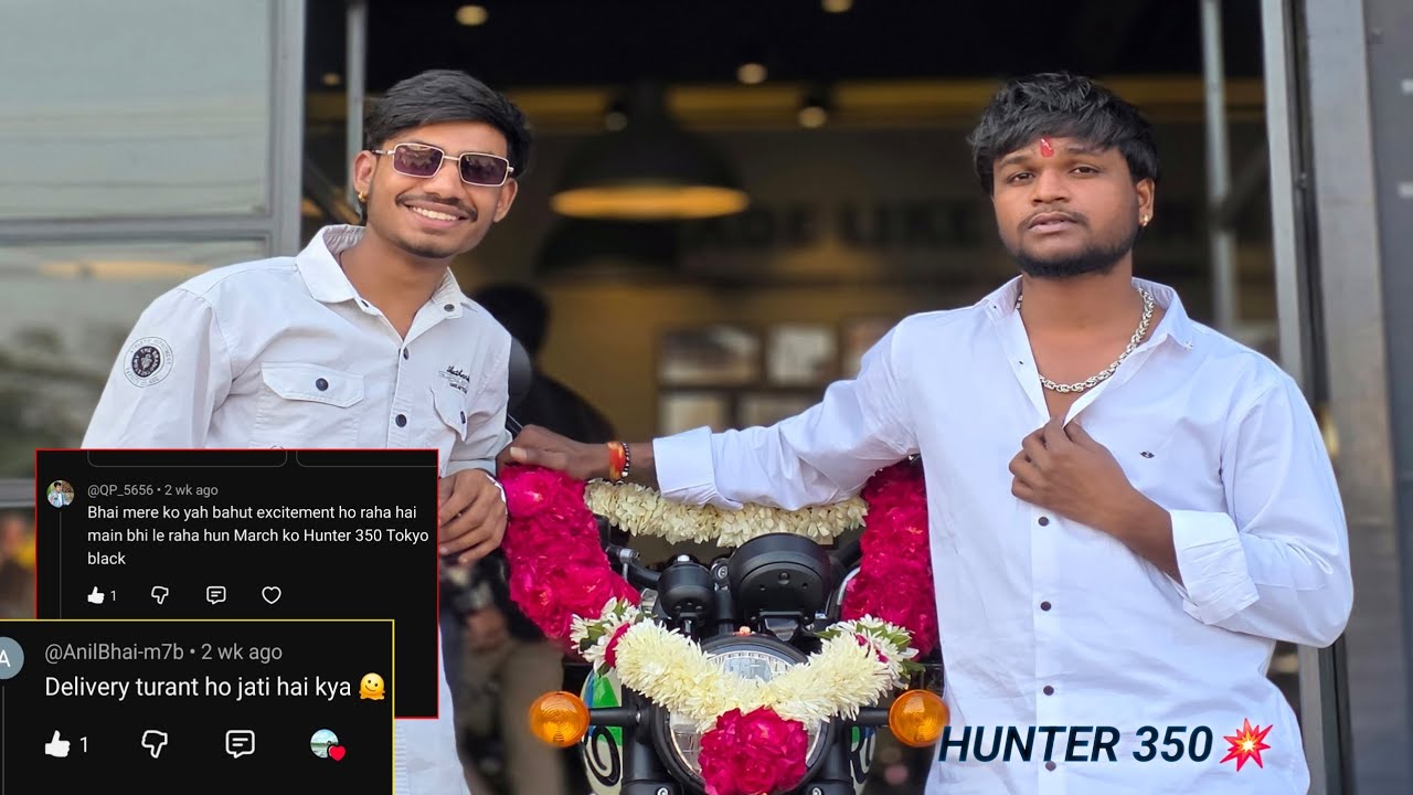 Royal Enfield Hunter 350 Delivery Vlog | First Look + First Experience 🏍️🔥