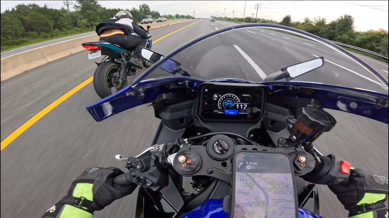 YAMAHA R9 VS NINJA ZX6R FINALLY RACE * SHOCKING RESULTS *
