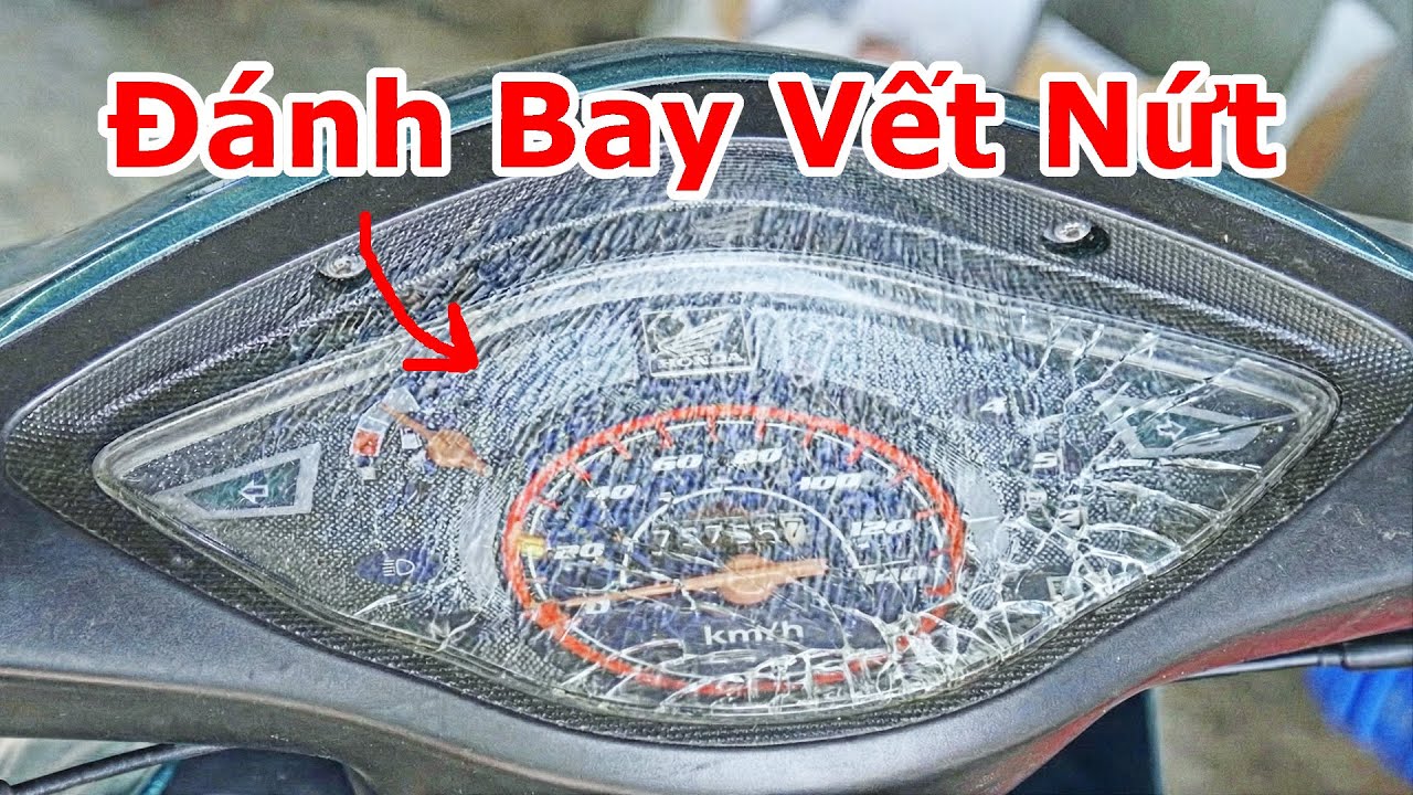 Cách Phục Hồi Mặt Kính Đồng Hồ Xe Máy Bị Rạn Nứt Thành Mới / Cách Đánh Bay Vết Nứt Trên Mặt Kính Xe