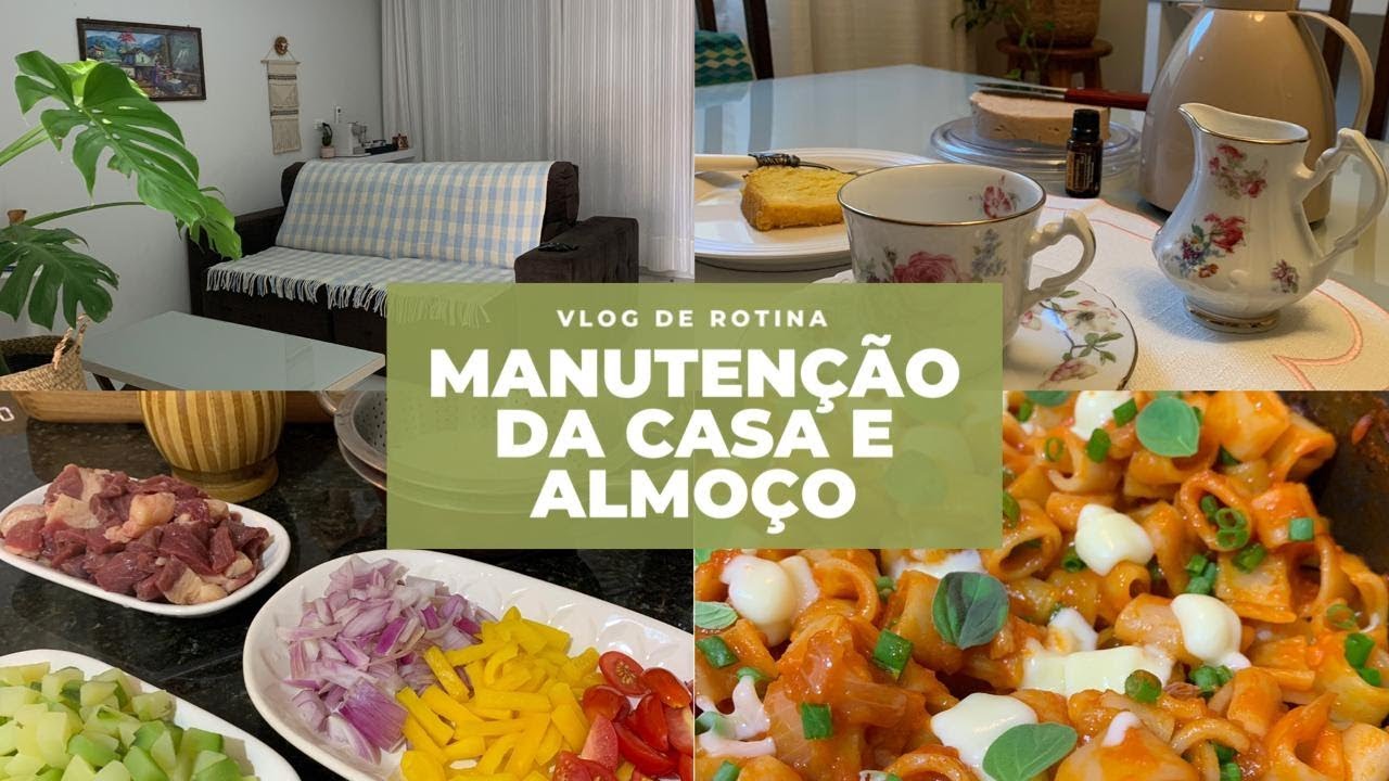 Mesa de café da manhã - Manutenção de limpeza na casa - Fiz um almoço muito gostoso e mais!