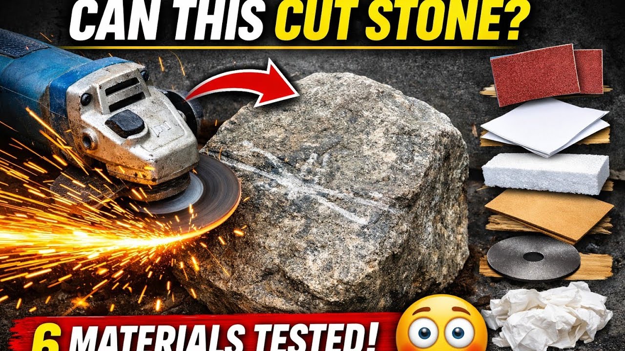 6 Materials vs Stone – Which One Wins? 😱 #experiment #stone #satisfying 
