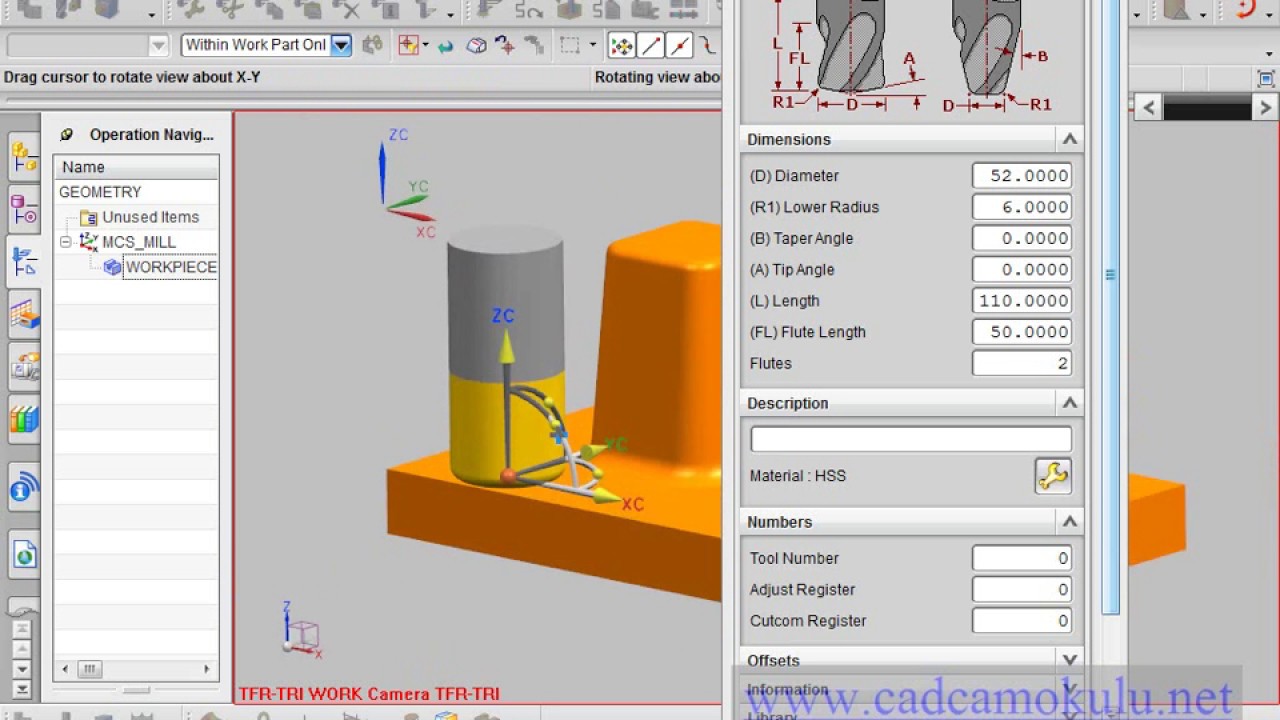 Unigraphics NX Cam Eğitimleri 01