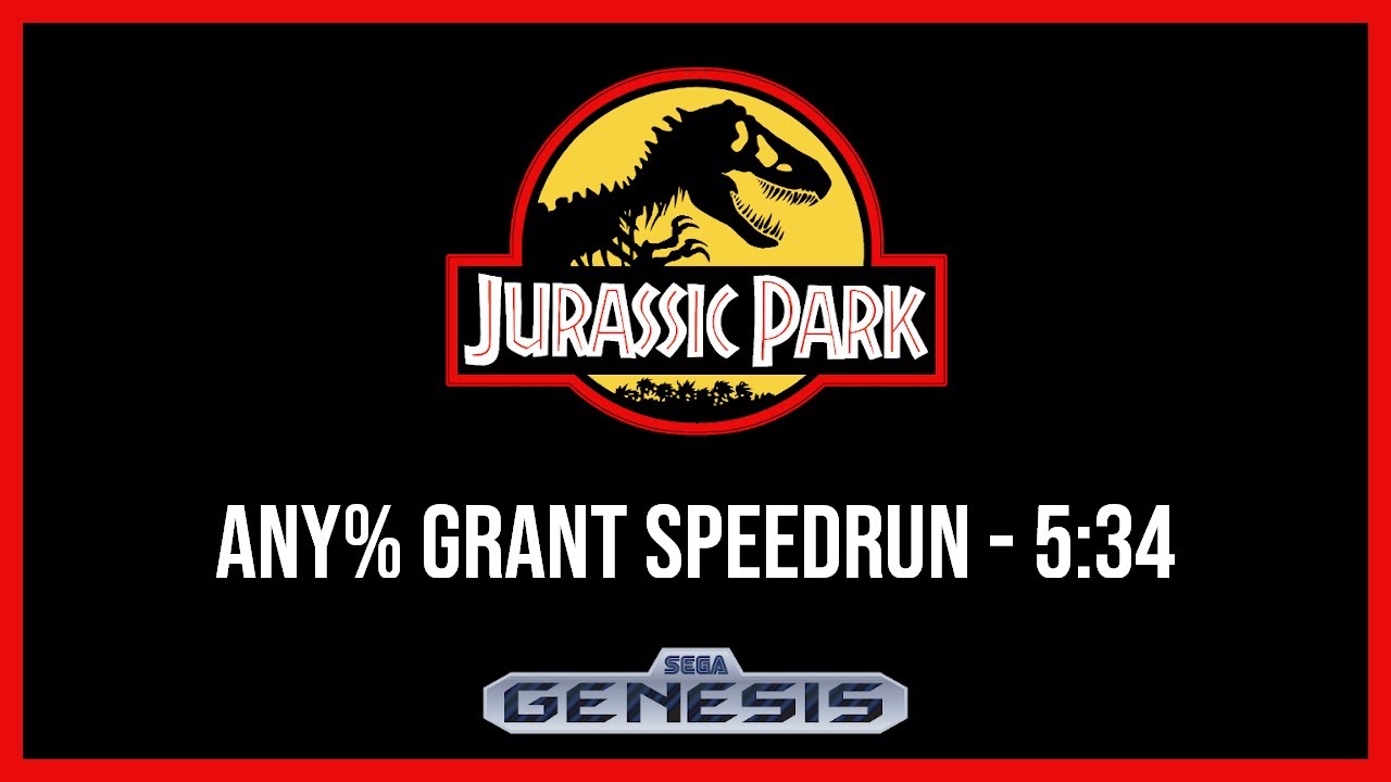 Мировой рекорд — прохождение игры Jurassic Park (Genesis EMU) Any% Grant — 5:34