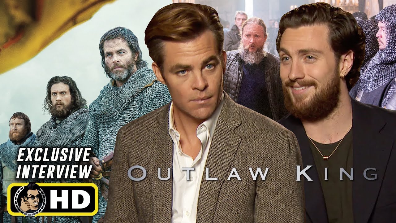 Chris Pine, Aaron Taylor-Johnson Interviews in Scotland for OUTLAW KING