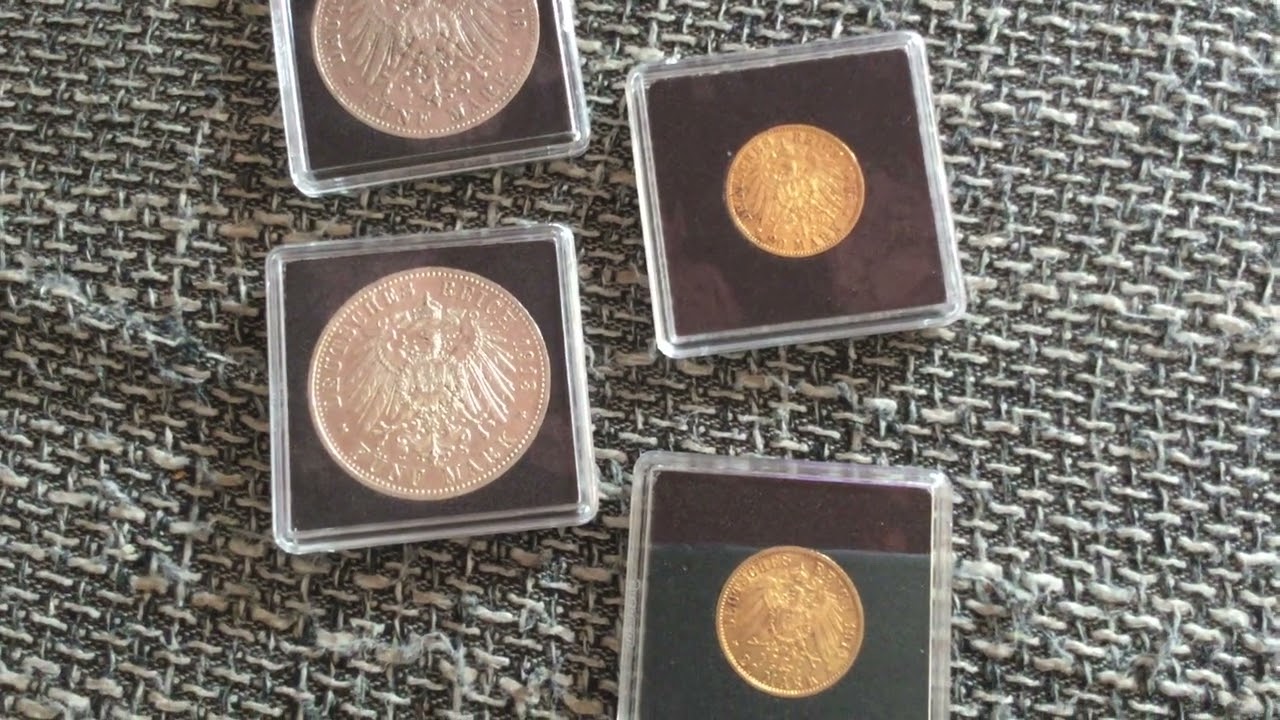 M&uuml;nzen Deutsches Kaiserreich Preu&szlig;en 5 Mark Silber und 20 Mark Gold