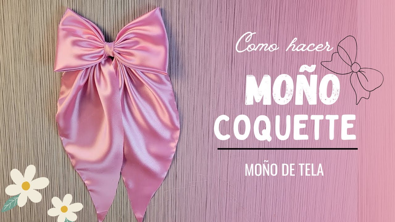 🎀Cómo hacer MOÑO COQUETTE 🌸 Tutorial completo 🤩