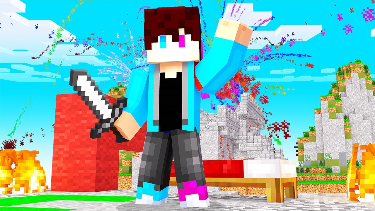 EERSTE WIN In BEDWARS! (Minecraft)