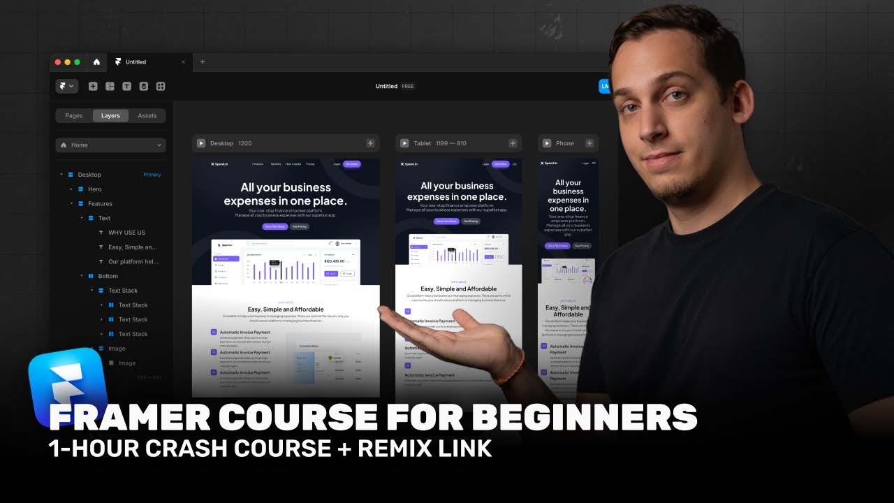 Framer Web Design Crash Course: Figma to Framer