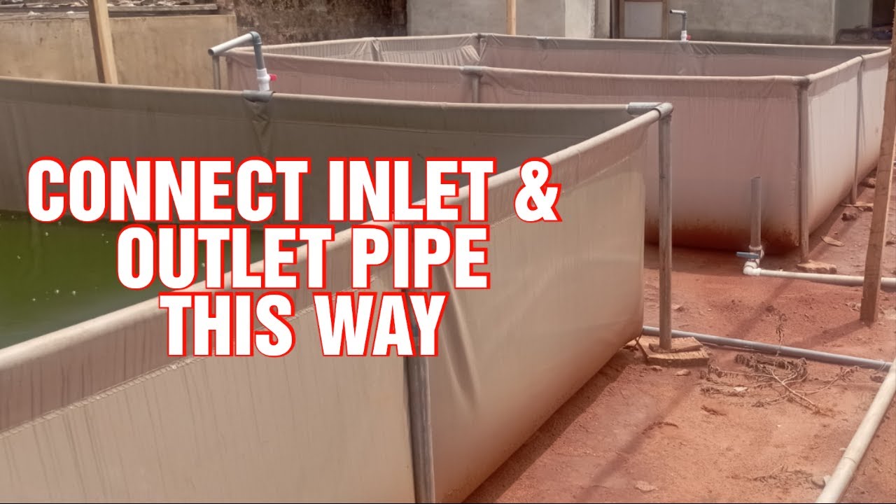 How to connect the inlet/outlet pipe in fish pond/Channeling your waste water properly.