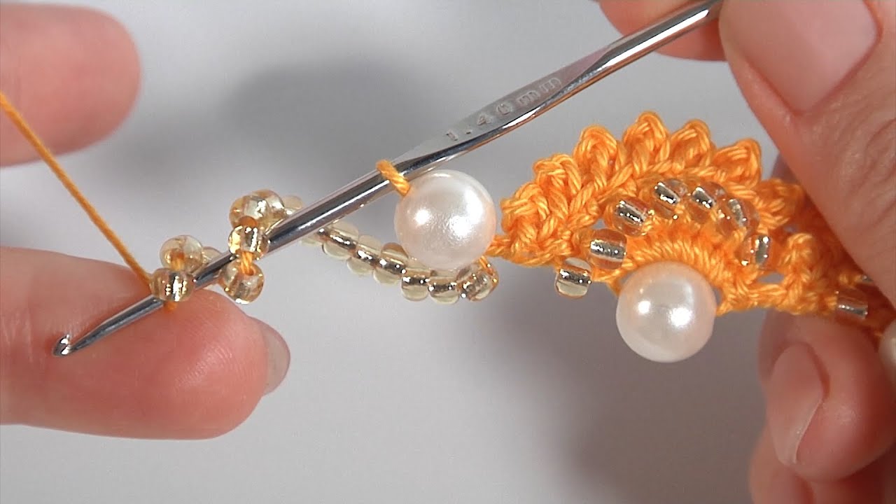 Это ОЧЕНЬ НЕЖНО и КРАСИВО/Вяжем крючком и отдыхаем/Вязание крючком с БИСЕРОМ и БУСИНАМИ