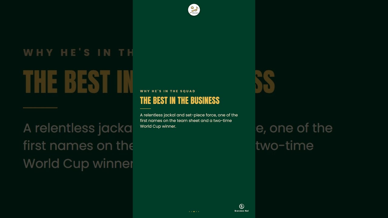 Malcolm Marx - Know Your Springboks | Greatest Rivalry Tour 2026 #Shorts