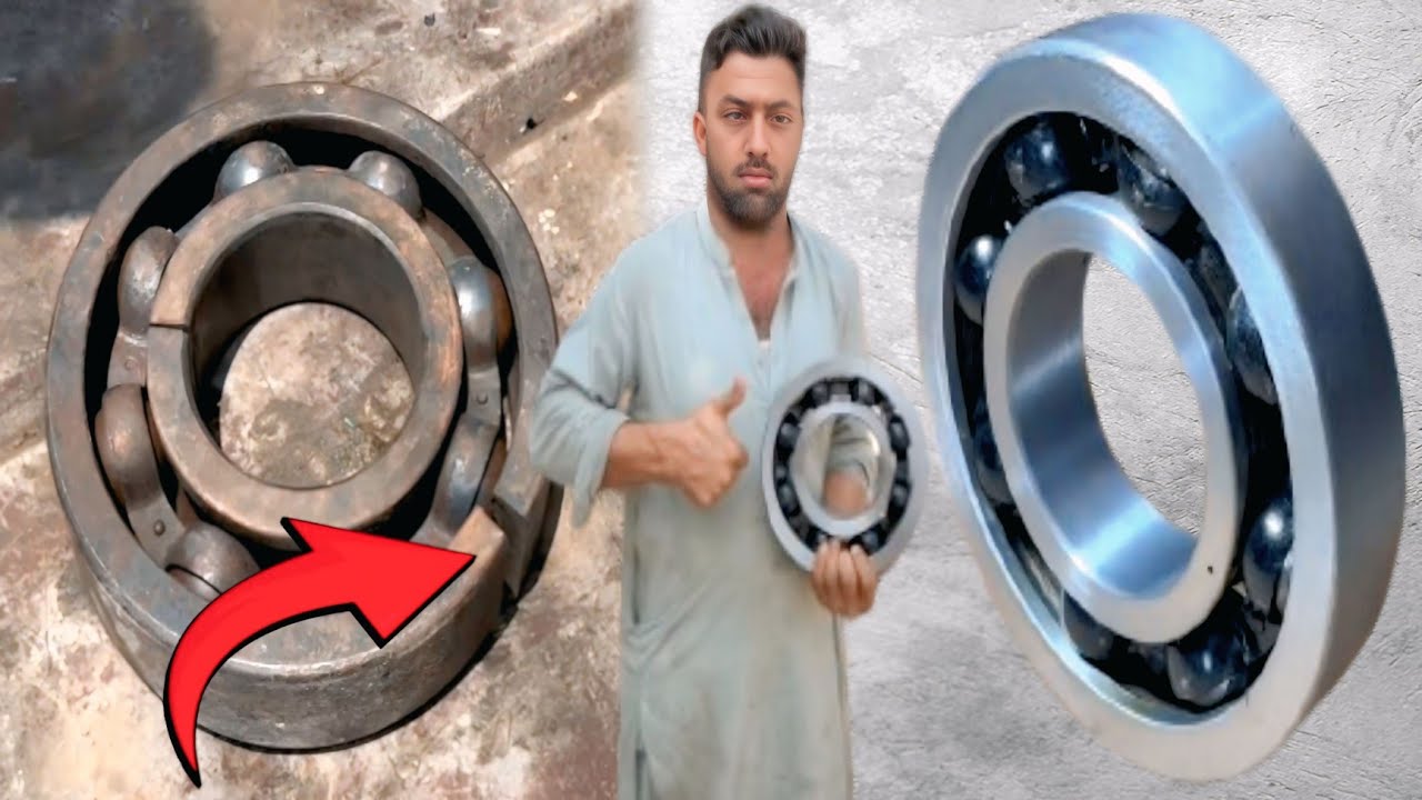 Reviving Broken Giant Ball Bearings Using Lathe Techniques|Heavy Duty Industrial Restoration