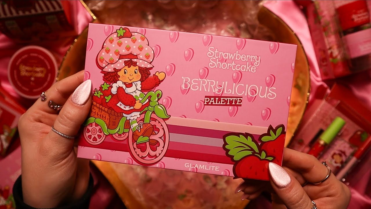 ASMR Strawberry Shortcake x Glamlite Collection Unboxing 🍓🍰