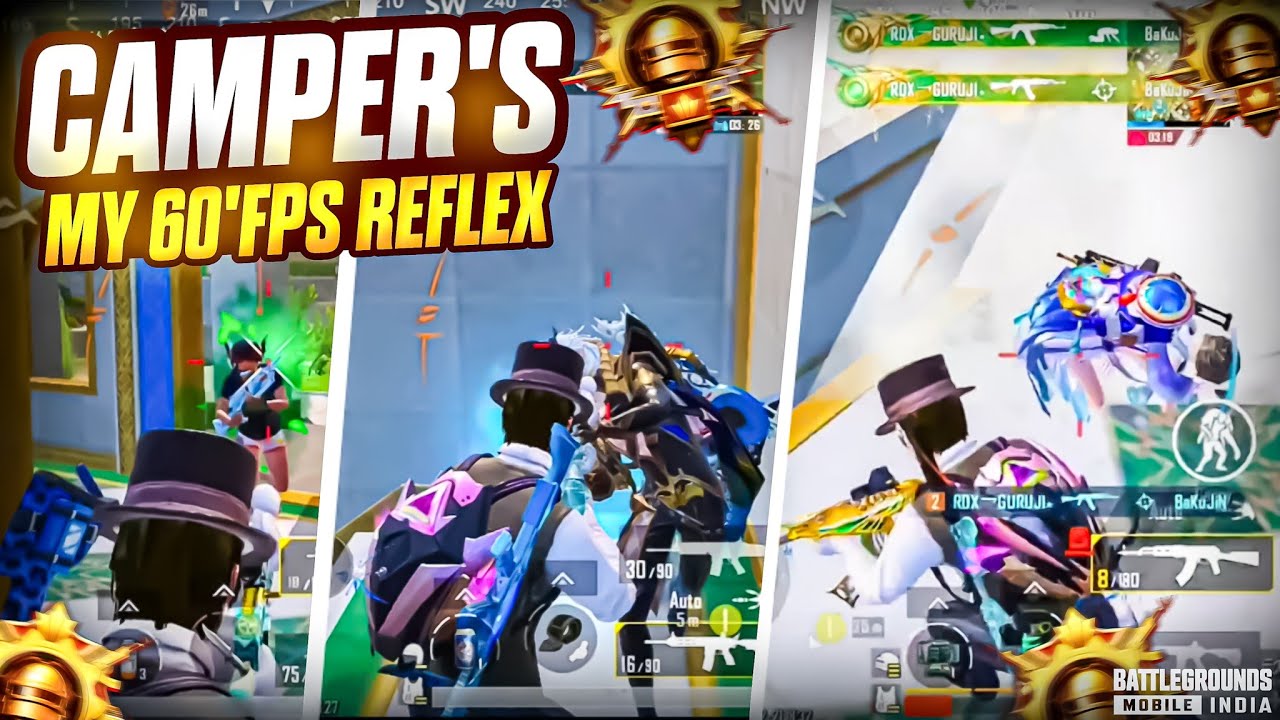😡X-SUIT squad Camper vs my 60'FPS Reflex | close range intense 1v4 clutches not a bot lobby | Bgmi