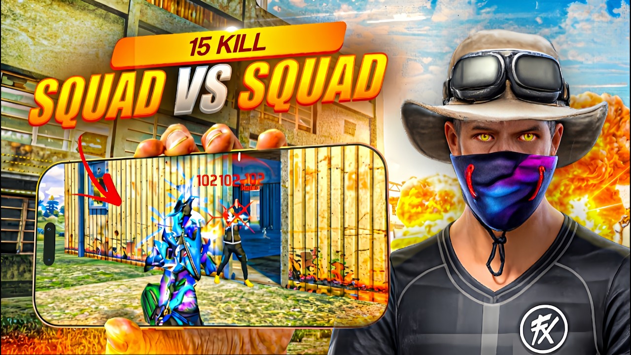 15 Kills 🔥 Solo vs Squad 😱 Full Gameplay | infinix Hot 10s 📱 | Free Fire MAX