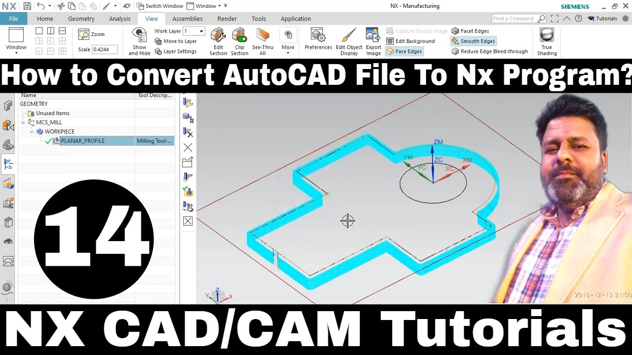 How to Import Autocad file in Nx cam For CNC VMC Programming  | Nx CAM Planer profile