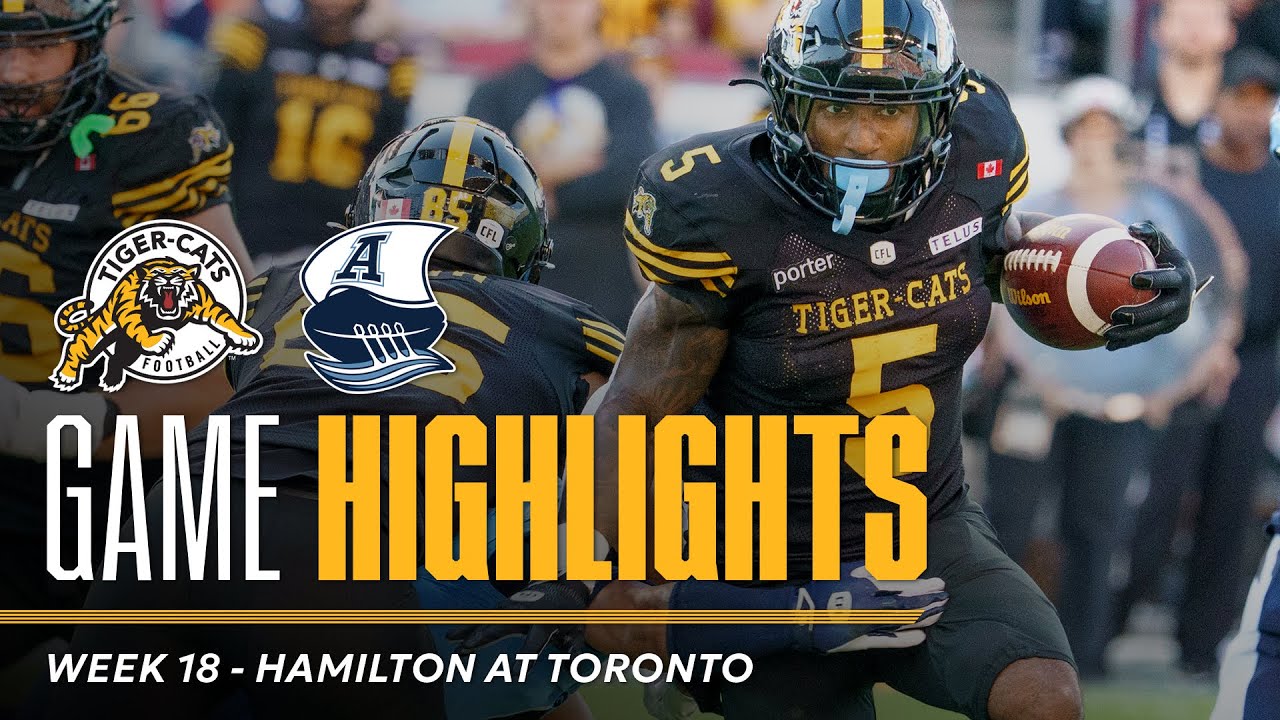 ГЛАВНЫЕ МОМЕНТЫ ИГРЫ | Hamilton Tiger-Cats против Toronto Argonauts | Неделя 18 (10.04.2025)